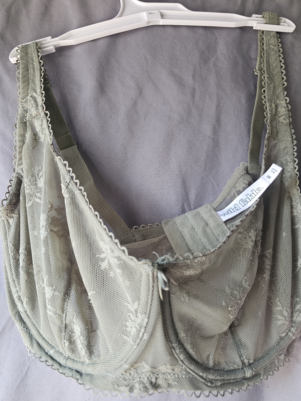 wild fable Olive Green Lace Underwire Bra